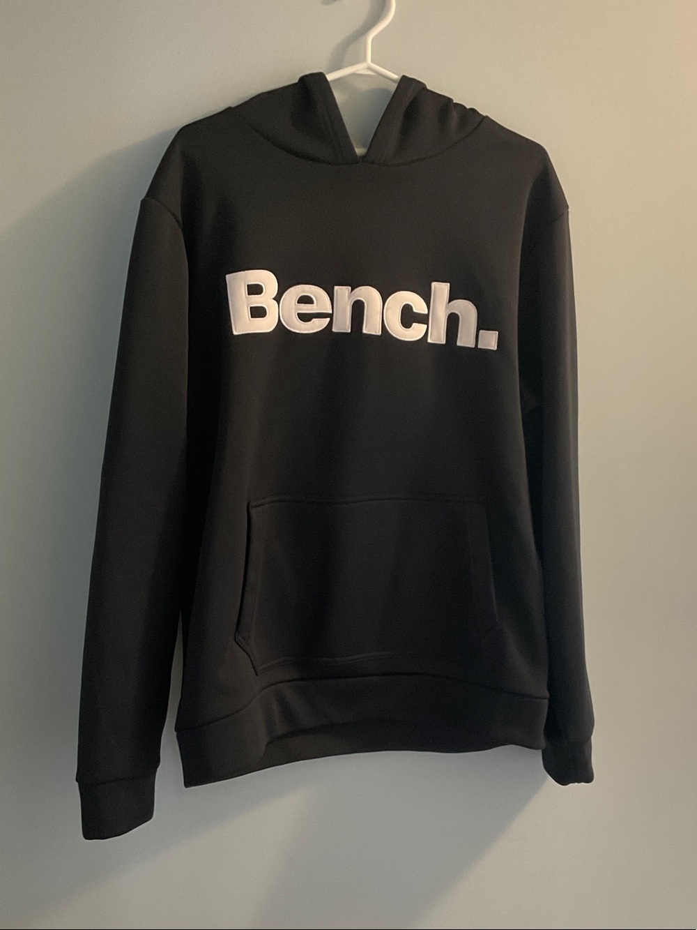 Bench Black Crewneck Fleece Lined Sweatshirt with White Logo